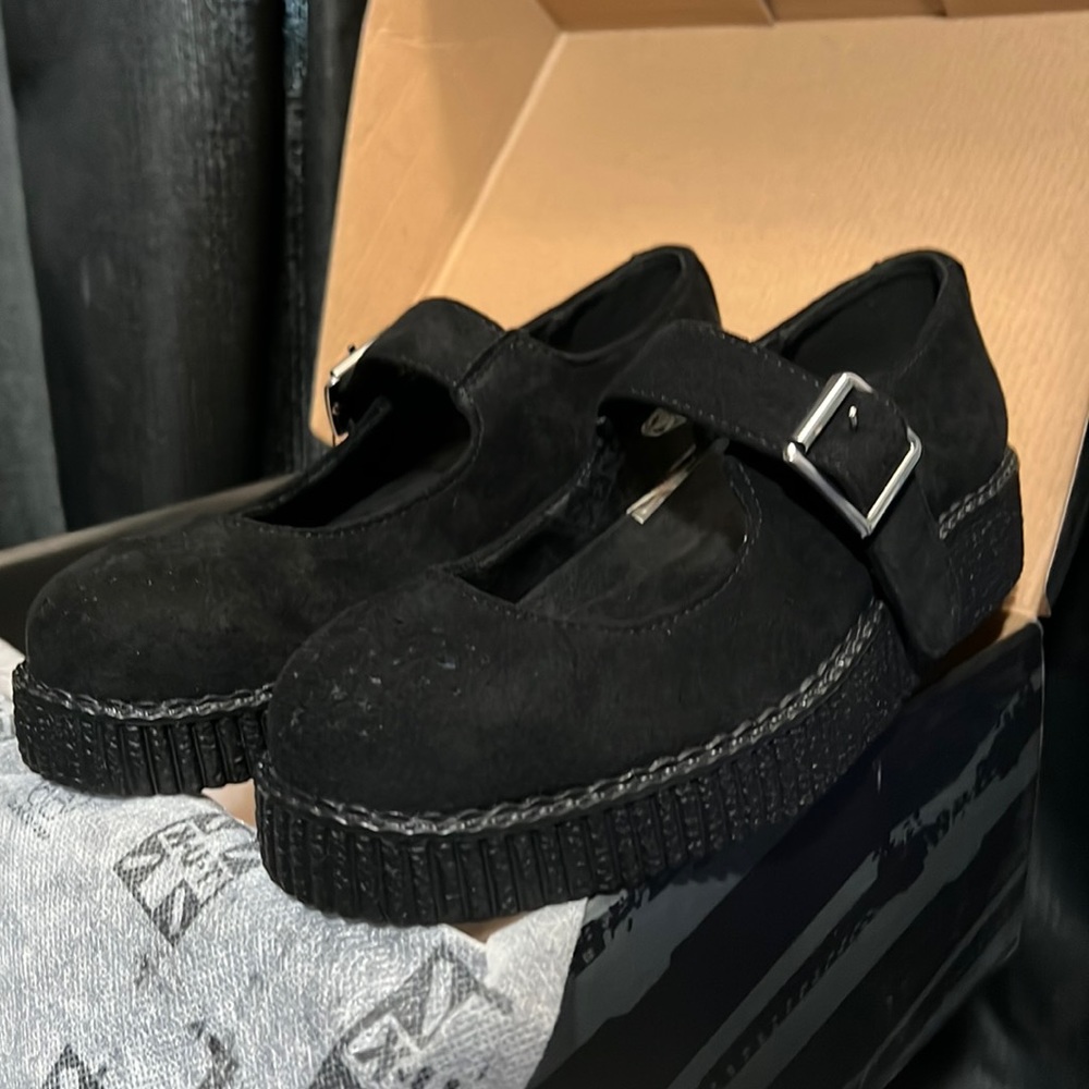TUK creeper suede Mary janes